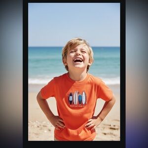 NWT- EMBROIDERED SURFBOARD TEE